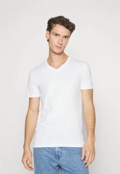 Pier One V Neck Bird Tonal 3 Pack - T-Shirt Basic - Light Brown/White/Dark Blue 12 Pier One V Neck Bird Tonal 3 Pack - T-Shirt Basic - Light Brown/White/Dark Blue -Pier One 1f5463f9c0604b97998b18e77595bc5f