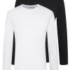 Pier One 2 Pack - Longsleeve - White/Black