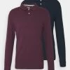 Pier One 2 Pack - Poloshirt - Bordeaux/Dark Blue