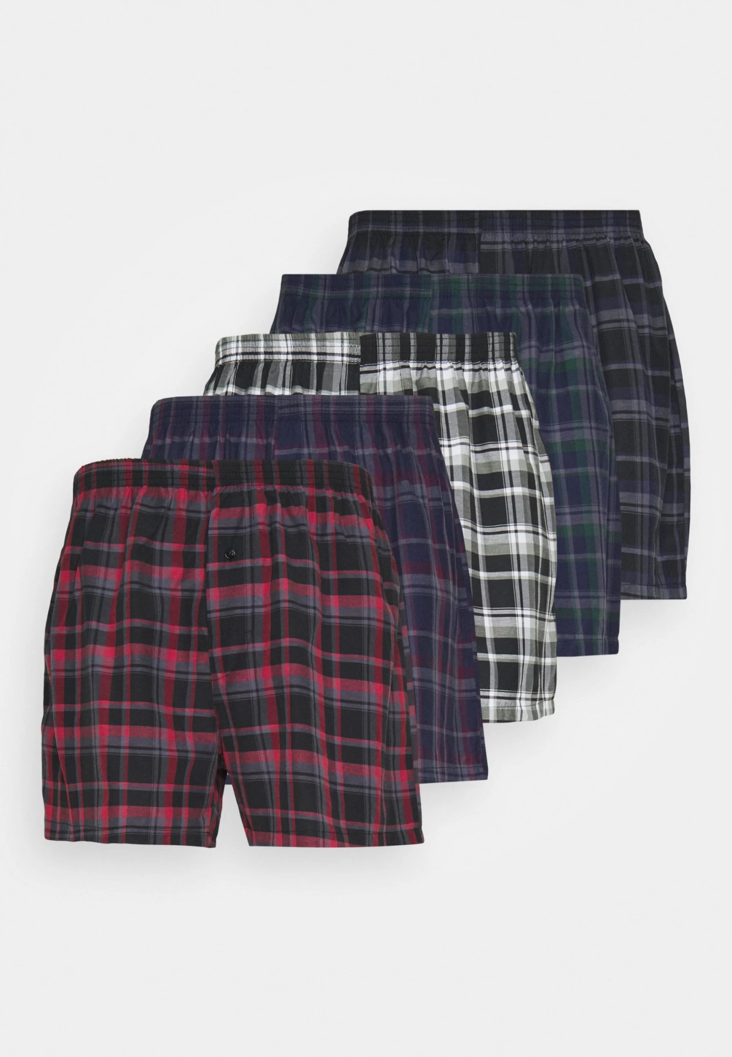 Pier One 5 Pack - Boxershort - Black /Dark Blue /Dark Green 1 Pier One 5 Pack - Boxershort - Black /Dark Blue /Dark Green