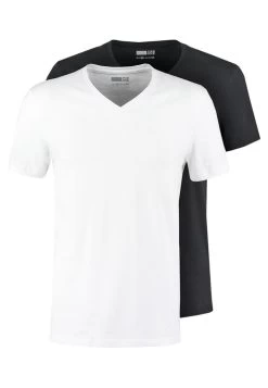 Pier One 2 Pack - T-Shirt Basic - White/Black -Pier One 7f713aa7d0cf4680ab0acb77eb634838
