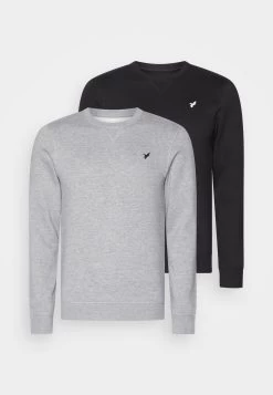 Pier One Sweater - Black/Mottled Grey