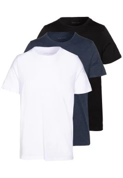 Pier One 3 Pack - T-Shirt Basic - Black/White/Blue