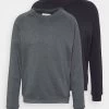 Pier One 2 Pack - Sweater - Black/Mottled Dark Grey