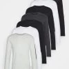 Pier One 7 Pack - Longsleeve - Mottled Light Grey/White/Mottled Dark Grey