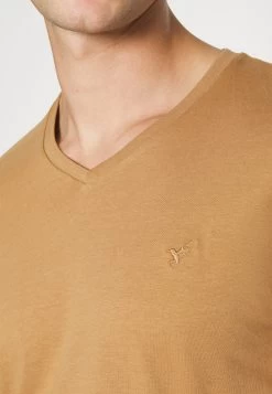 Pier One V Neck Bird Tonal 3 Pack - T-Shirt Basic - Light Brown/White/Dark Blue 19 Pier One V Neck Bird Tonal 3 Pack - T-Shirt Basic - Light Brown/White/Dark Blue -Pier One dbb41cfafe134396801079ad8aaa0b0b